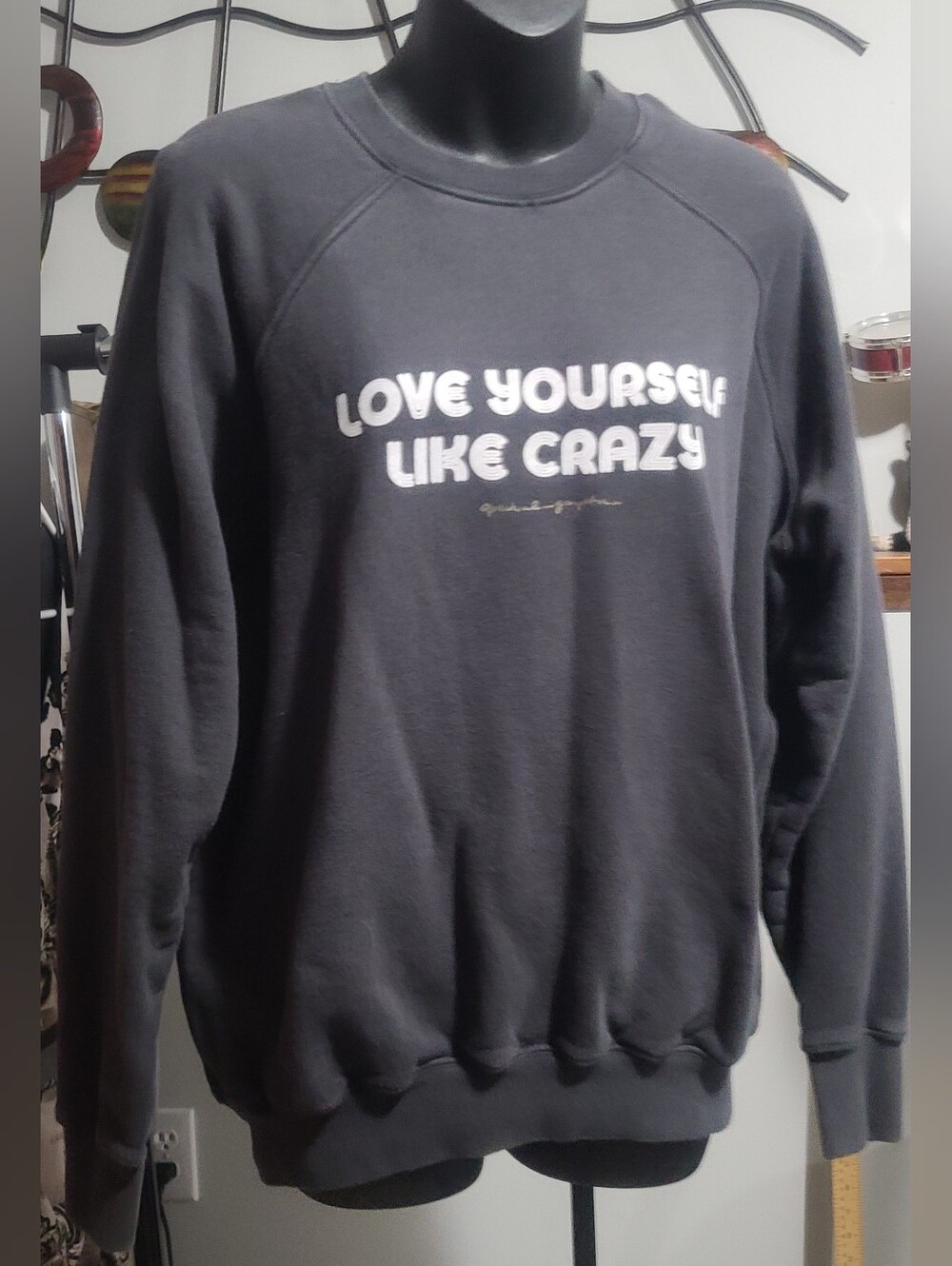 Spiritual Gangster Black 'Love Yourself Like Crazy' Crewneck Sweatshirt